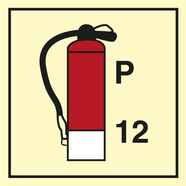 Powder Extinguisher 12 - IMO Fire Control sign