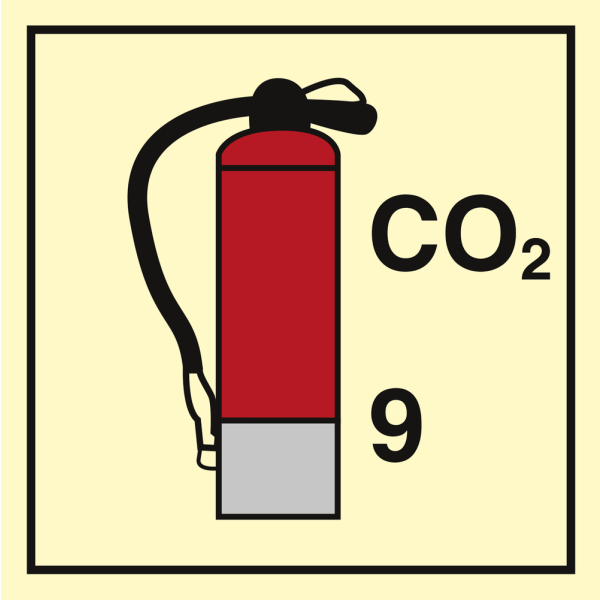 CO2 Extinguishers 9 - IMO Fire Control sign