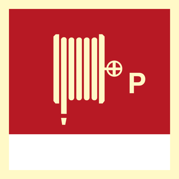 Fire hose and nozzle Powder - IMO Fire Control sign - IMPA 336845