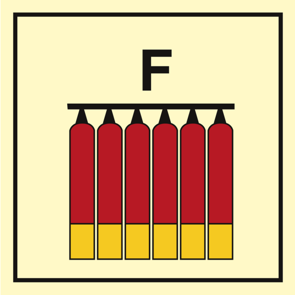 Fixed foam fire extinguisher battery - IMO Fire Control sign - IMPA 336829