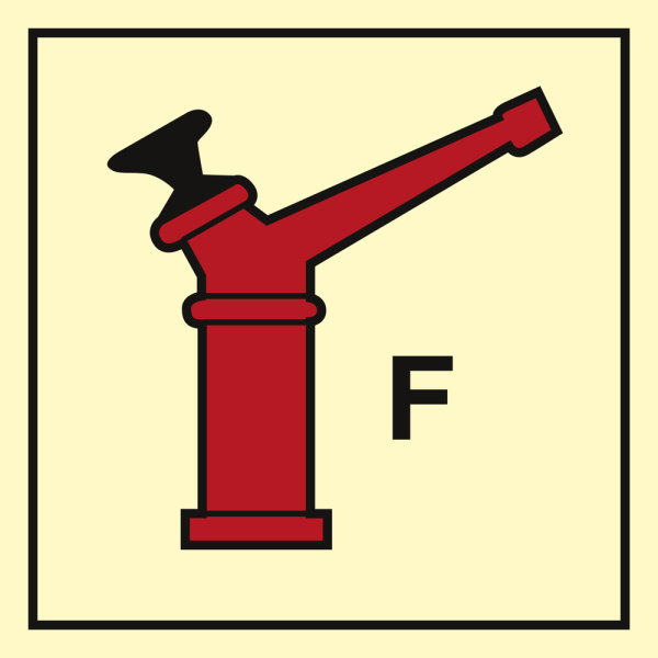 Fire control sign- Foam monitor (gun) 