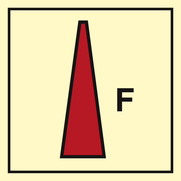 Fire control sign- Foam valve 