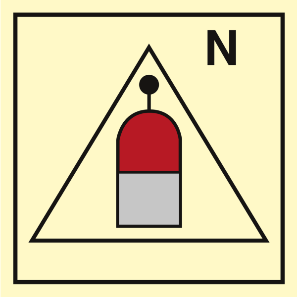 Remote release station for Nitrogen - IMO Fire Control sign - IMPA 336809