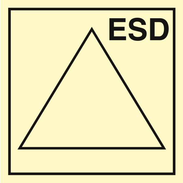 Emergency stop system ESD - IMO Fire Control sign