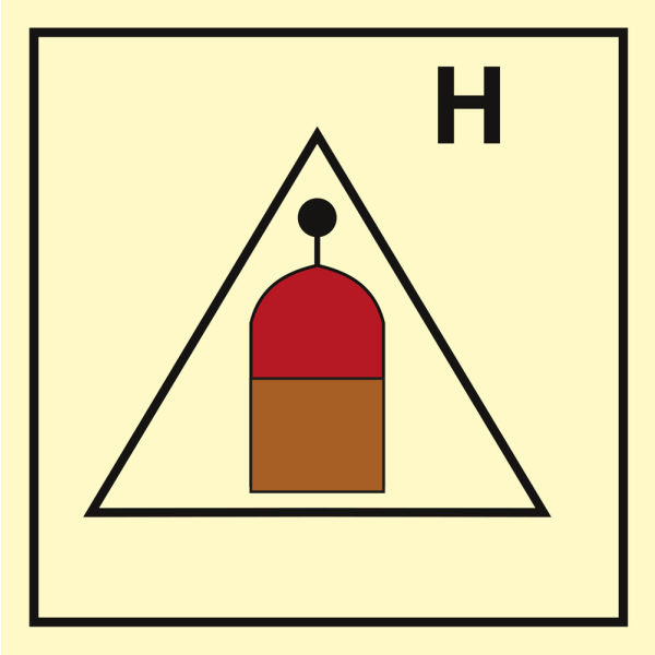 Fire control sign- Remote release station Halon