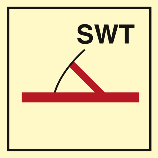 A class semi-watertight fire door - IMO Fire Control sign - IMPA 336756
