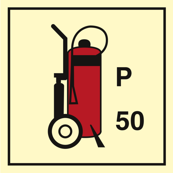 Wheeled fire extinguisher - IMO Fire Control sign - IMPA 336085