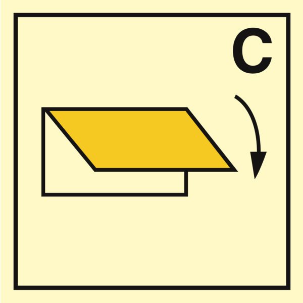Closing device for cargo spaces ventilation inlet or outlet - IMO Fire Control sign - IMPA 336789