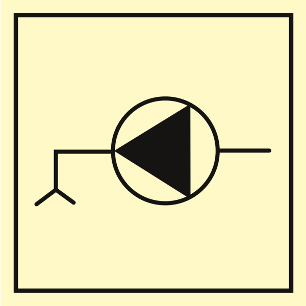 Bilge pump - IMO Fire Control sign - IMPA 336021