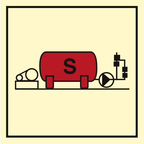 Sprinkler installation - IMO Fire Control sign - IMPA 336044
