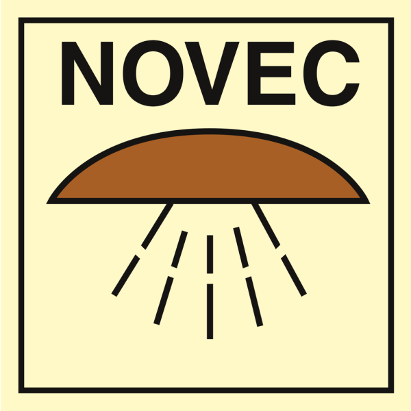 Space Protected NOVEC - IMO Fire Control sign