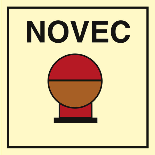 Fixed Fire Extinguishing NOVEC - IMO Fire Control sign