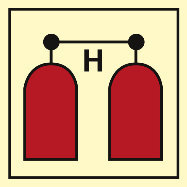 Halon release station - IMO Fire Control sign - IMPA 336049