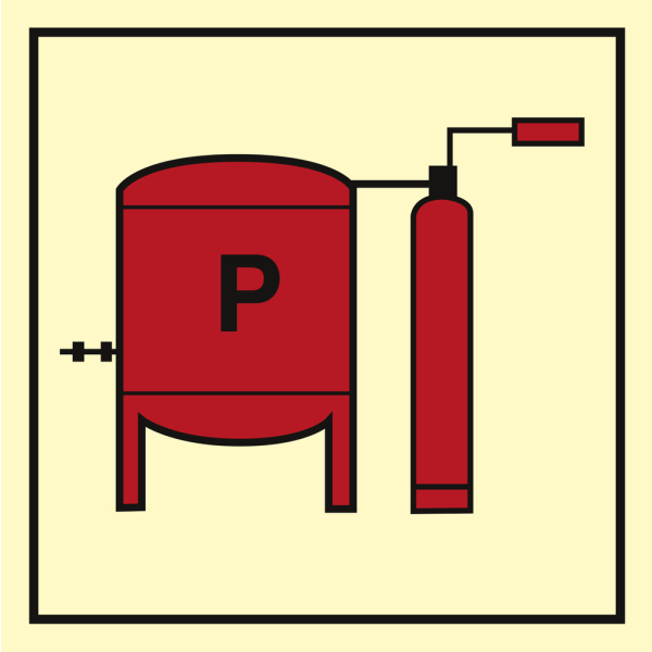Powder installation - IMO Fire Control sign - IMPA 336051