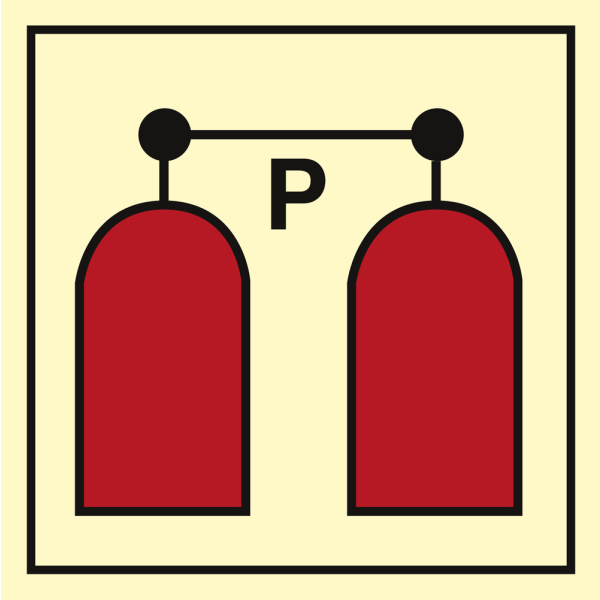 Powder release station - IMO Fire Control sign - IMPA 336054