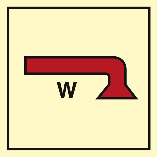 Water fog applicator - IMO Fire Control sign - IMPA 336024