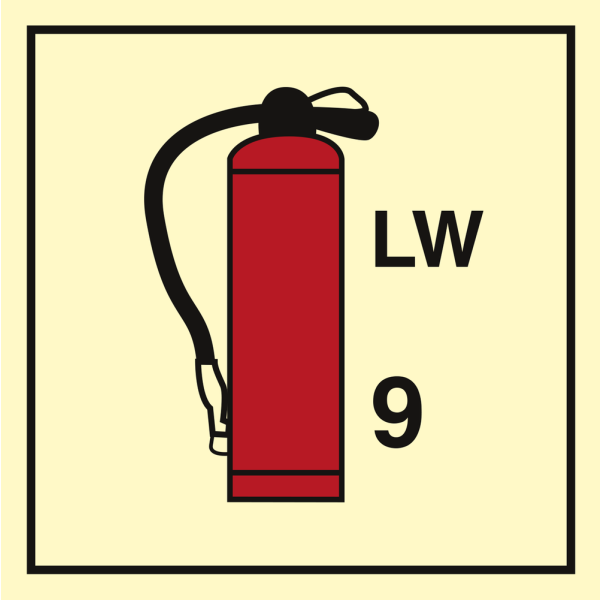 Portable fire extinguishers LW 9 - IMO Fire Control sign - IMPA 336080
