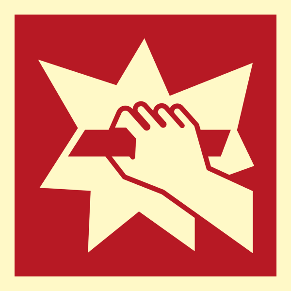 Fire sign- Breaking glass 