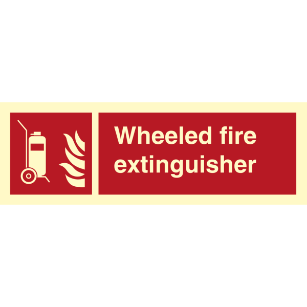 Fire sign- Wheeled fire extinguisher