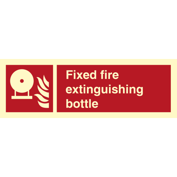 Fixed fire extinguishing bottle - IMO Fire sign