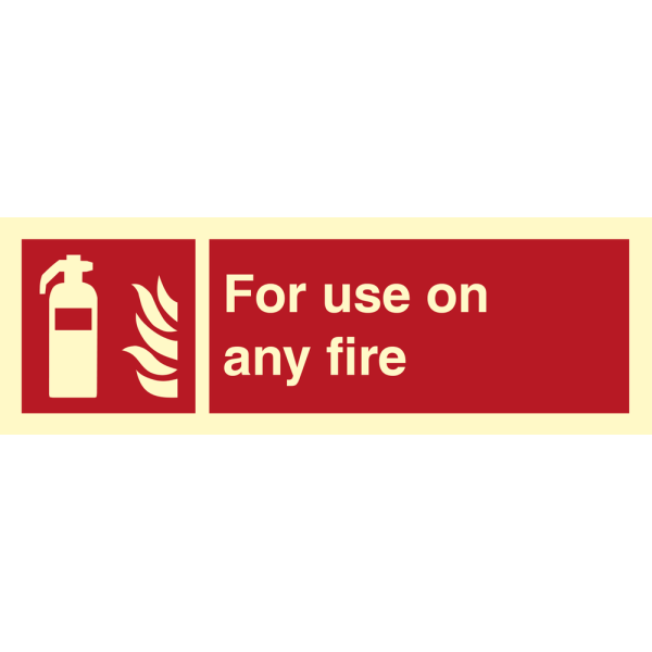 For use on any fire - IMO Fire sign - IMPA 336163