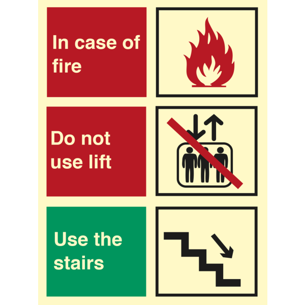 In case of fire - IMO Fire sign