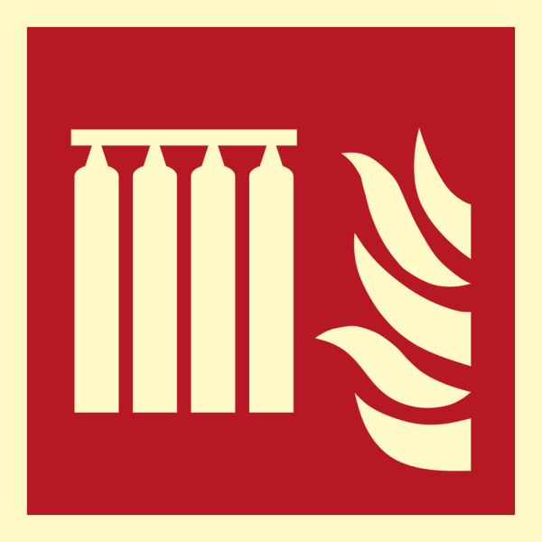 Fixed fire extinguisher battery - IMO Fire sign