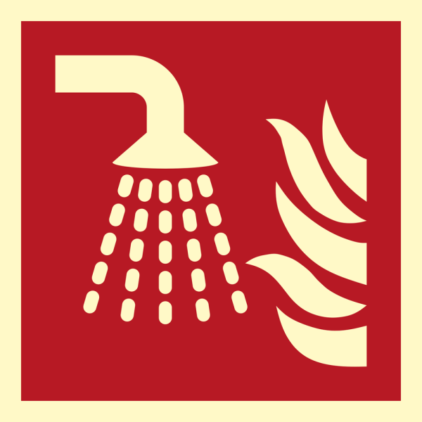 Water fog applicator - IMO Fire sign (symbol only)