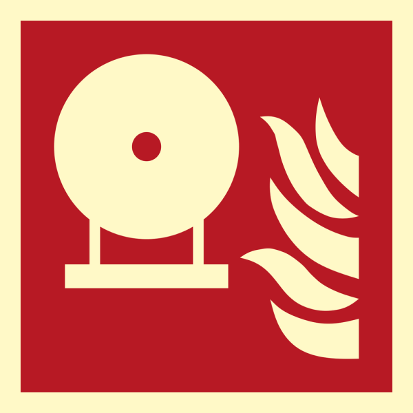 Fixed fire extinguisher bottle - IMO Fire sign