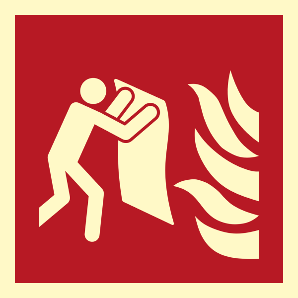 Fire sign- Fire blanket