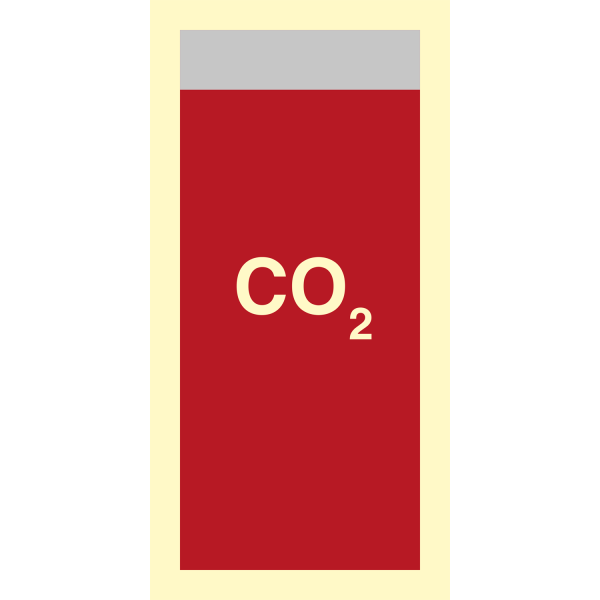 Fire sign- Supplementary sign CO2
