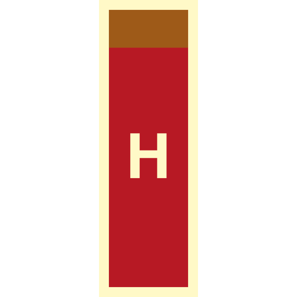 Supplementary sign halon - IMO Fire sign