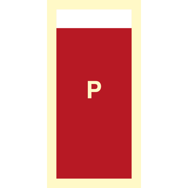 Supplementary sign powder - IMO Fire sign