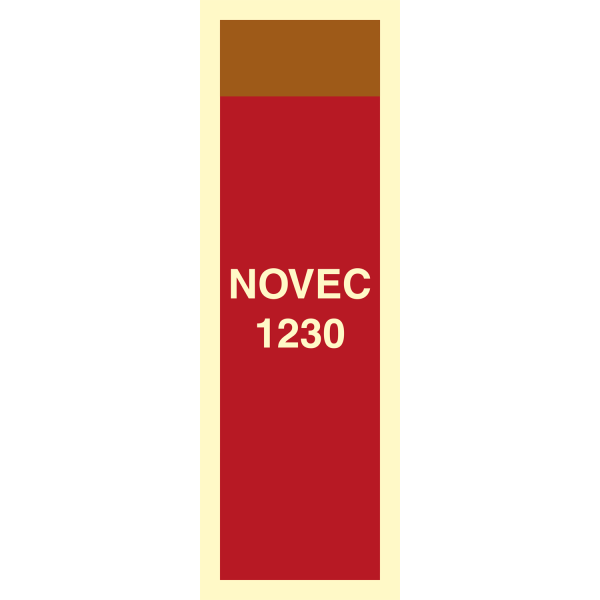 Fire sign- Supplementary sign Novec 1230