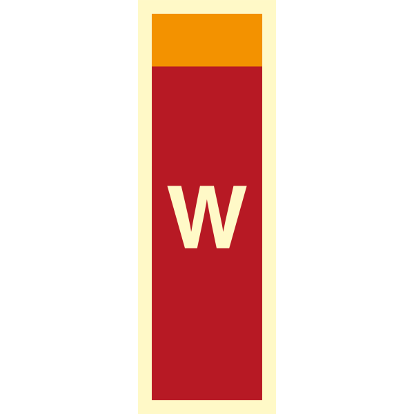 Fire sign- Supplementary sign W