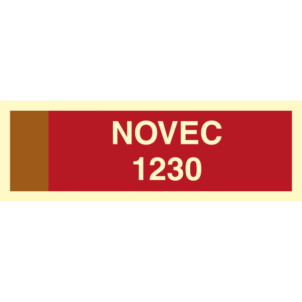 Fire sign- Supplementary sign Novec 1230