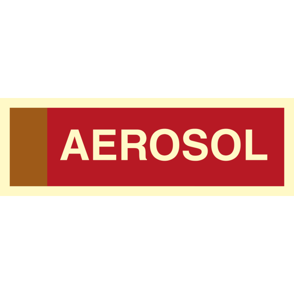 Fire sign- Supplementary sign Aerosol