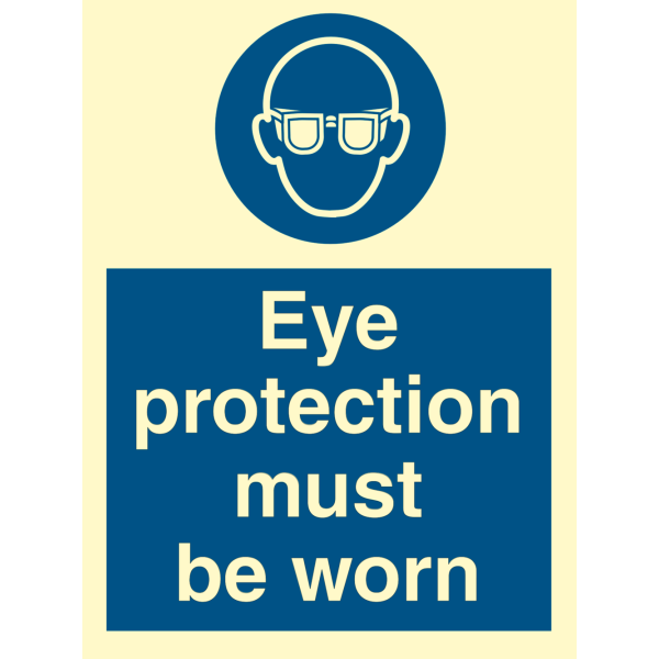 Eye protection must be worn - IMO Mandatory sign - IMPA 335712