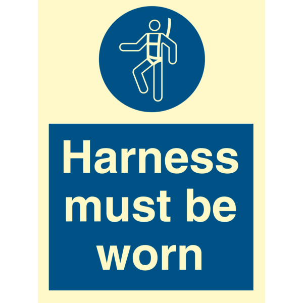 Wear safety harness - IMO Mandatory sign - IMPA 335743
