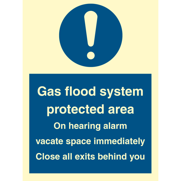 Gas flood system protection area - IMO Mandatory sign - IMPA 335881