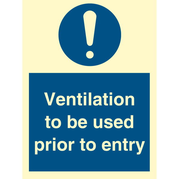 Ventilation to be used - IMO Mandatory sign