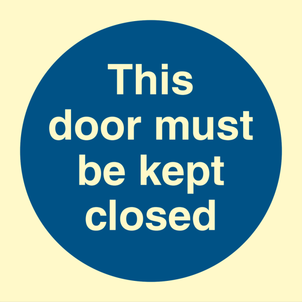 This door must be kept closed - IMO Mandatory sign