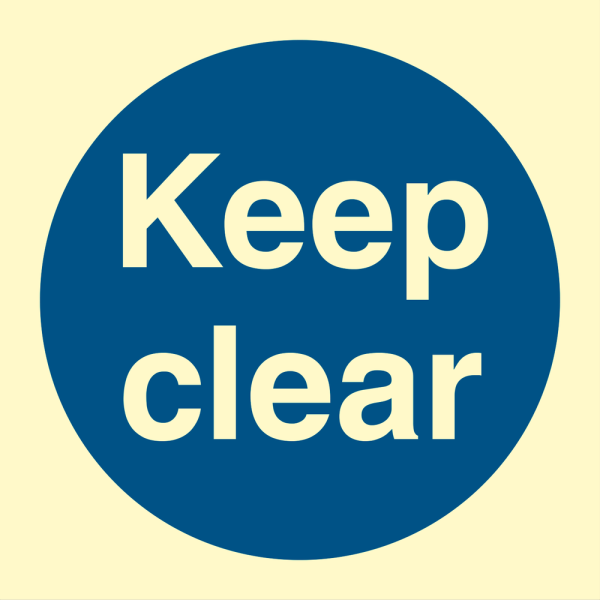 Keep clear - IMO Mandatory sign - IMPA 335802
