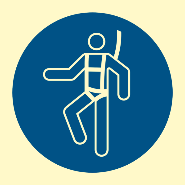 Wear safety harness - IMO Mandatory sign - IMPA 335652