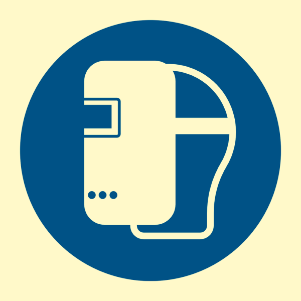 Face protection must be worn - IMO Mandatory sign