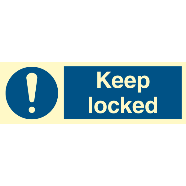 Keep locked - IMO Mandatory sign