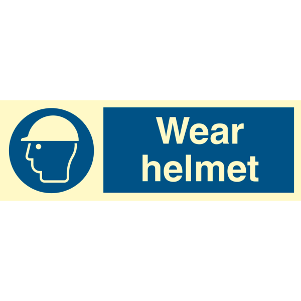Wear helmet - IMO Mandatory sign