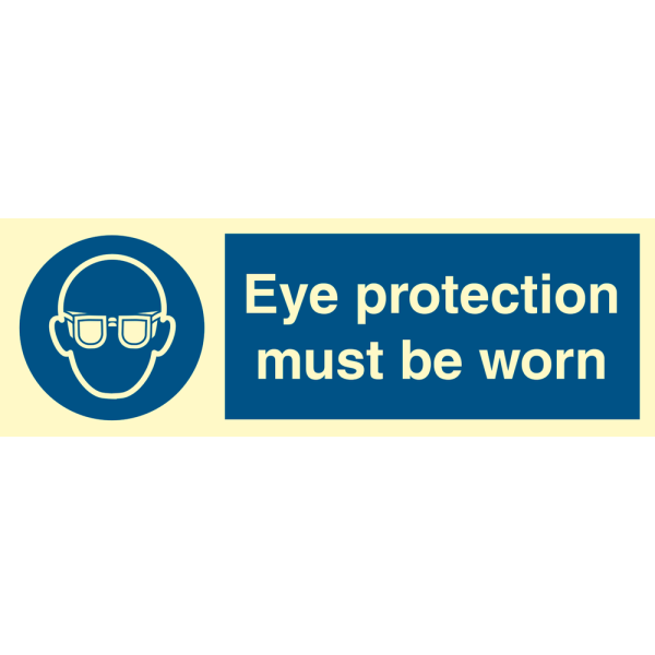 Eye protection must be worn - IMO Mandatory sign