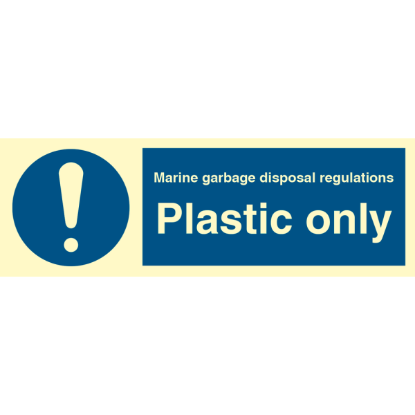 Plastic only - IMO Mandatory sign - IMPA 335690
