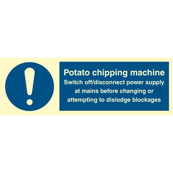 Potato chipping machine - IMO Mandatory sign - IMPA 335754